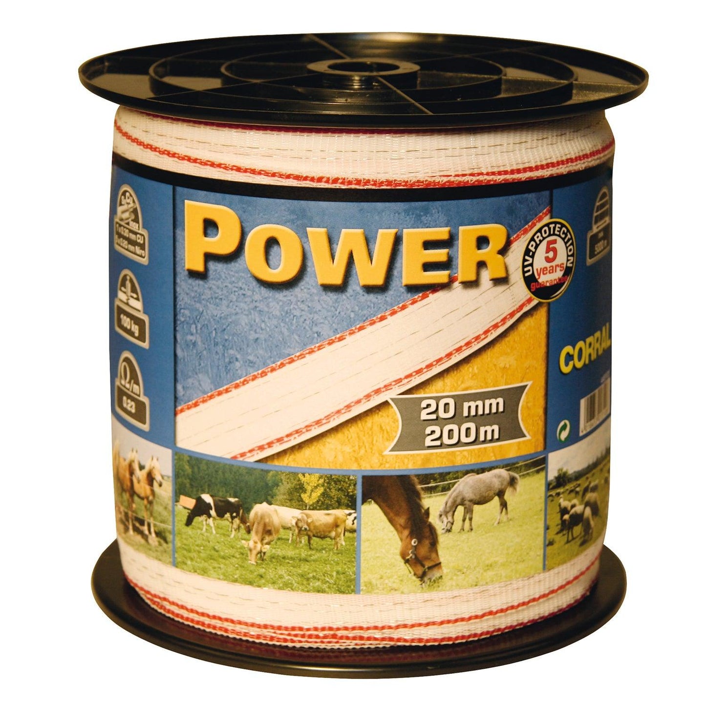 CORRAL CLASSIC FENCING TAPE 200M X 10MM - Ormskirk Pets