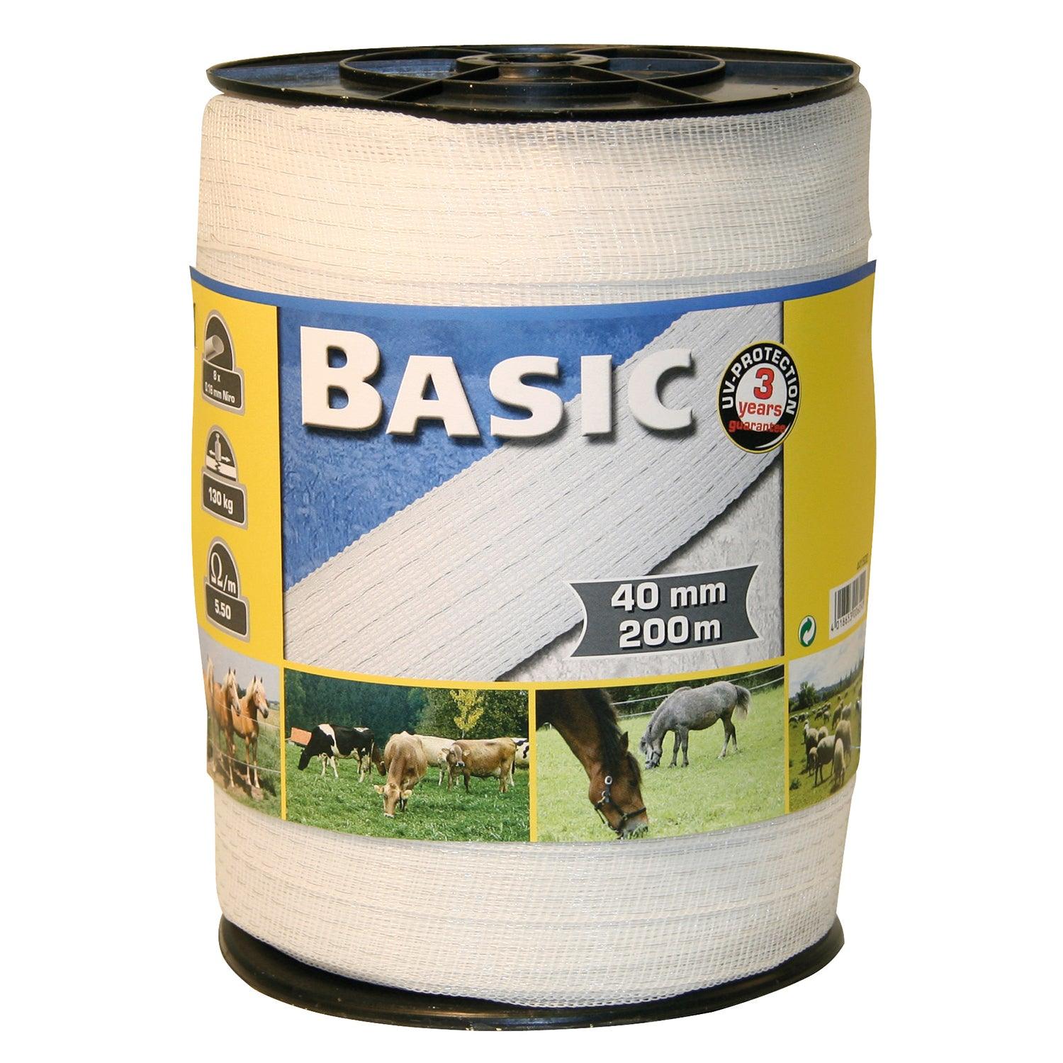 CORRAL BASIC FENCING TAPE 200M X 40MM - Ormskirk Pets