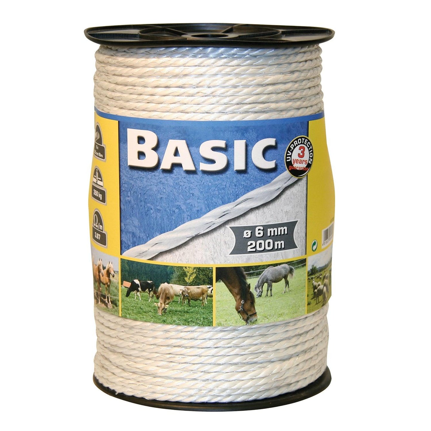 CORRAL BASIC FENCING ROPE C/W S/STEEL WIRES 200M - Ormskirk Pets