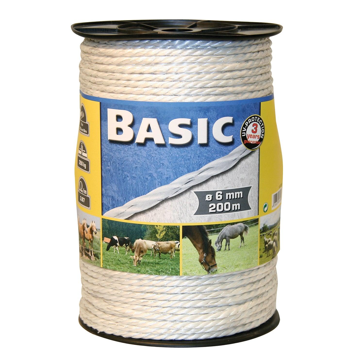 CORRAL BASIC FENCING ROPE C/W S/STEEL WIRES 200M - Ormskirk Pets