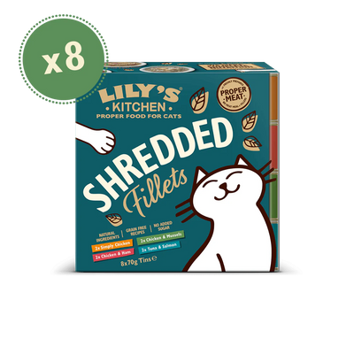 Lily's Kitchen Cat Shredded Fillets Variety 8 Pack 70g - Ormskirk Pets