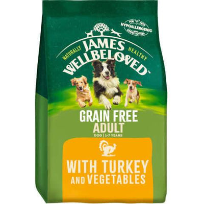 James Wellbeloved Grain Free Adult Turkey & Vegetable Dry Dog Food 10kg - Ormskirk Pets