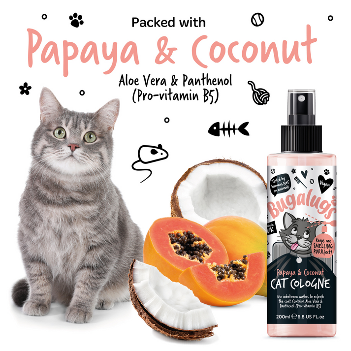 Bugalugs Papaya & Coconut Cat Cologne, 200ML