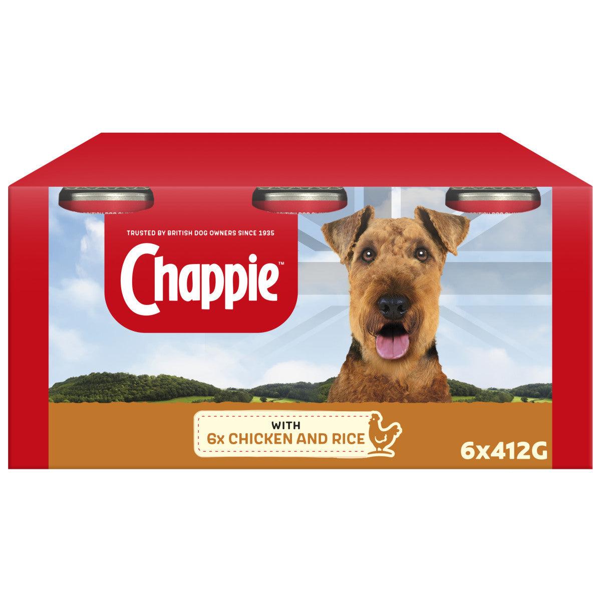 CHAPPIE Dog Cans Chicken & Rice 6 x 412g - Ormskirk Pets