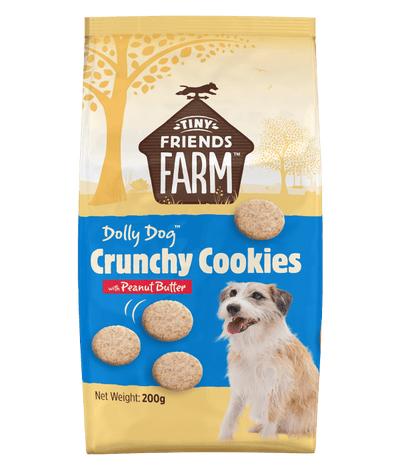 Tiny Friends Farm Dolly Dog Crunchy Cookies Peanut Butter, 200g - Ormskirk Pets