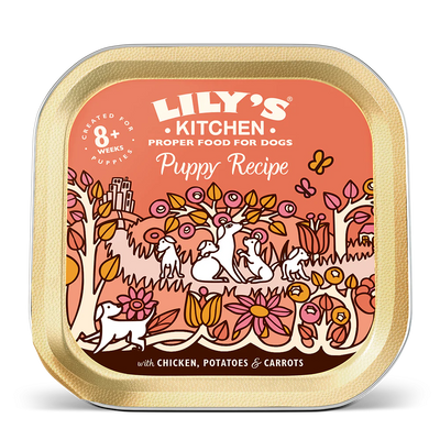 LILY'S KITCHEN PUPPY RECIPE CHICKEN, POTATOES & CARROTS 12X150G