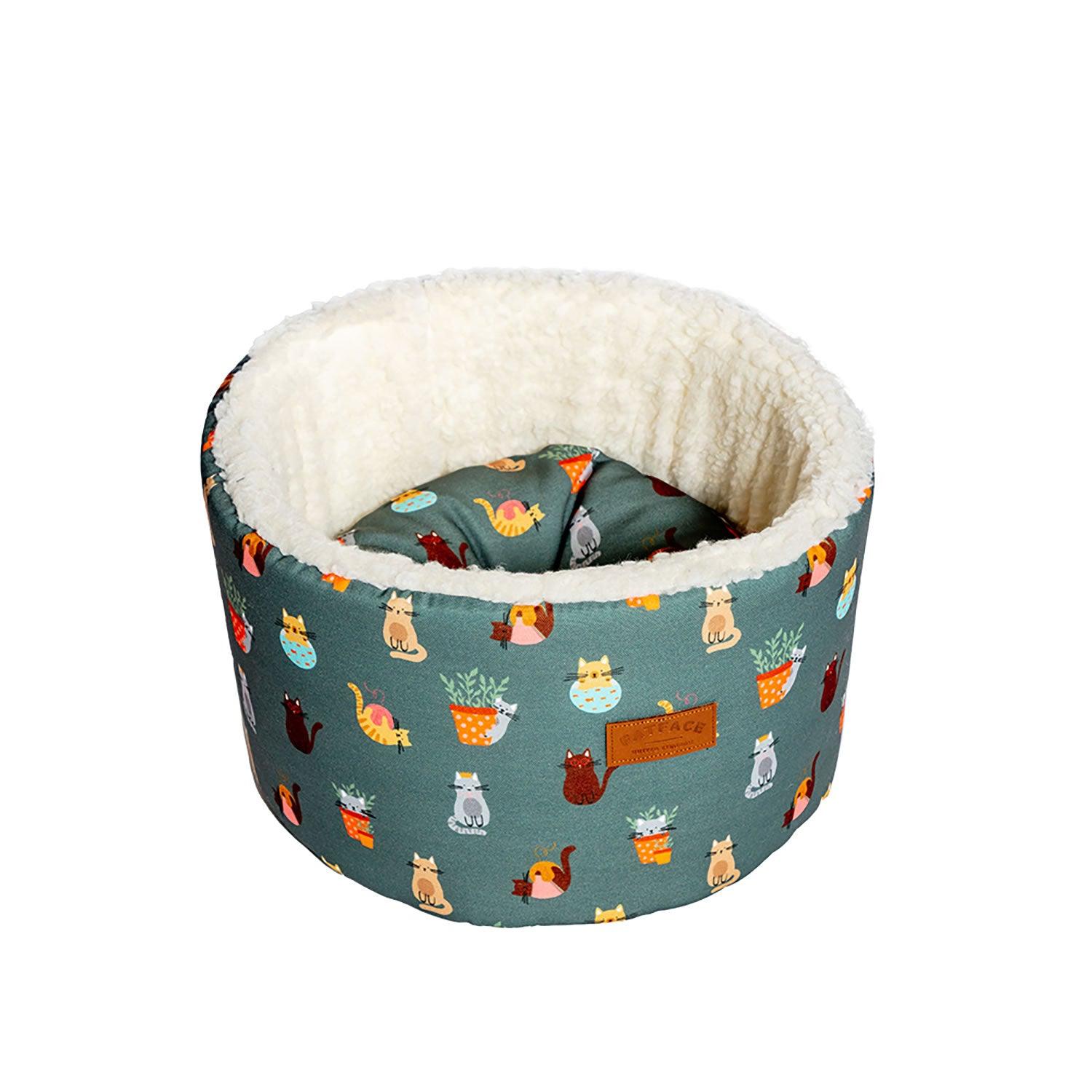 DANISH DESIGN FATFACE MISCHIEVOUS CATS CAT COSY BED - Ormskirk Pets