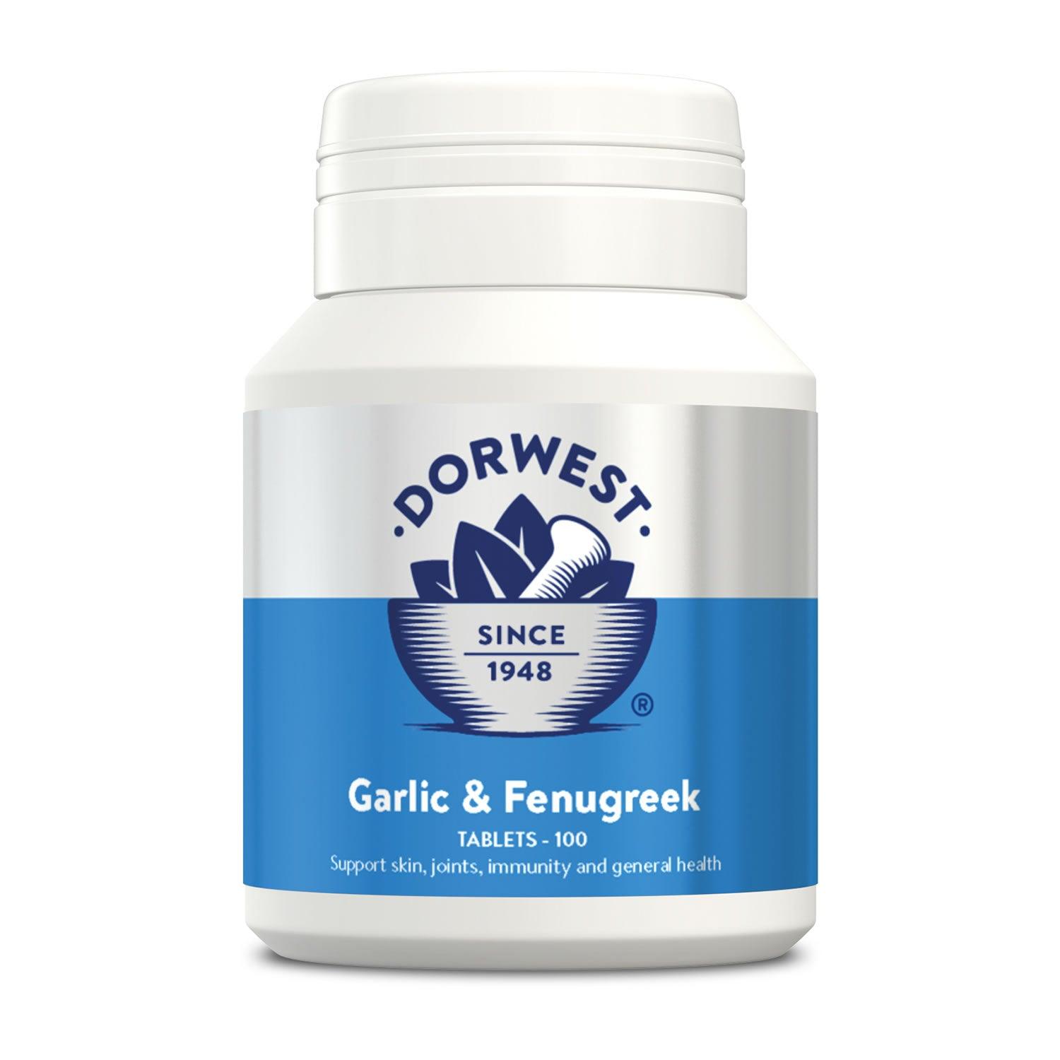 Dorwest Herbs Garlic & Fenugreek 100 Tablets - Ormskirk Pets