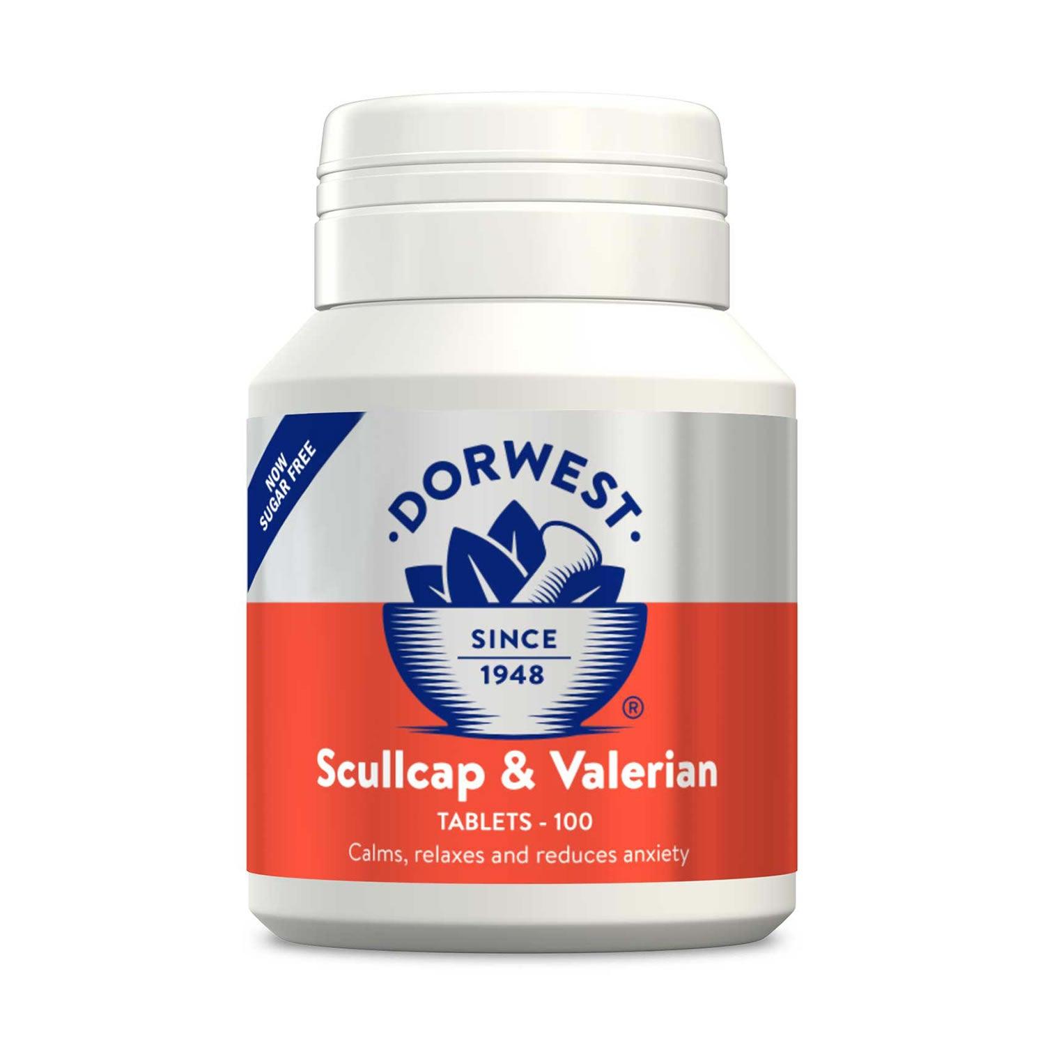 Dorwest Herbs Scullcap & Valerian 100 Tablets - Ormskirk Pets