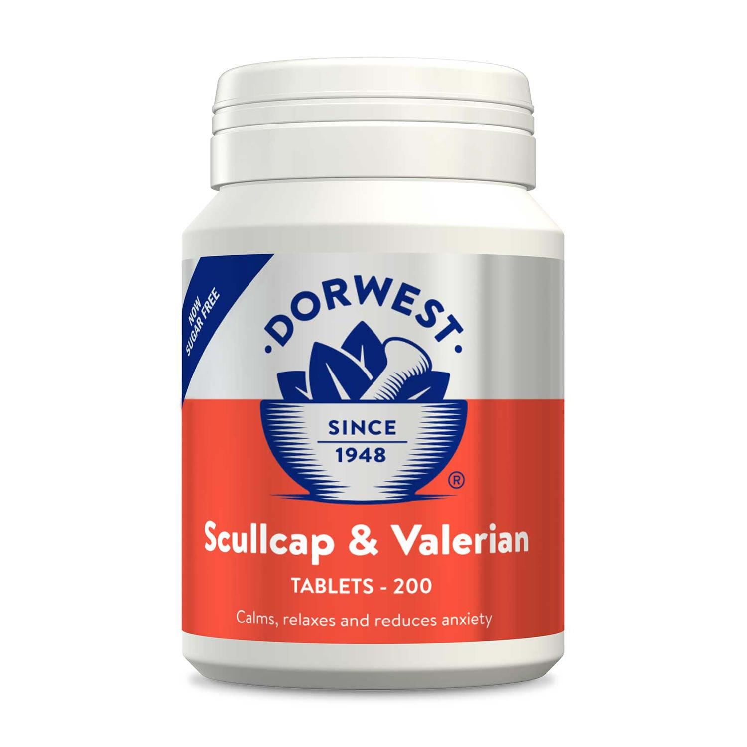 Dorwest Herbs Scullcap & Valerian 200 Tablets - Ormskirk Pets