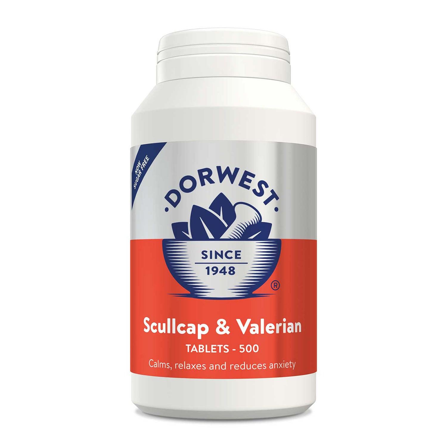 Dorwest Herbs Scullcap & Valerian 500 Tablets - Ormskirk Pets