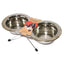 Rosewood Paw Embossed Wire Double Diner Small - Ormskirk Pets