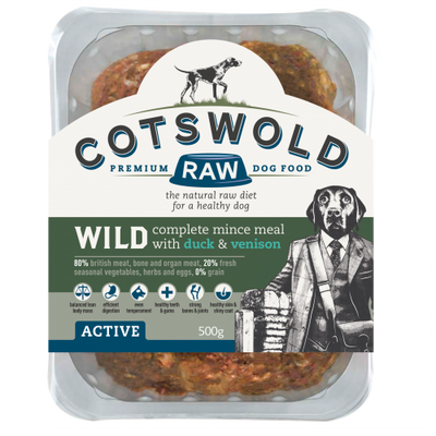 Cotswold Raw Wild Mince Venison & Duck 500G