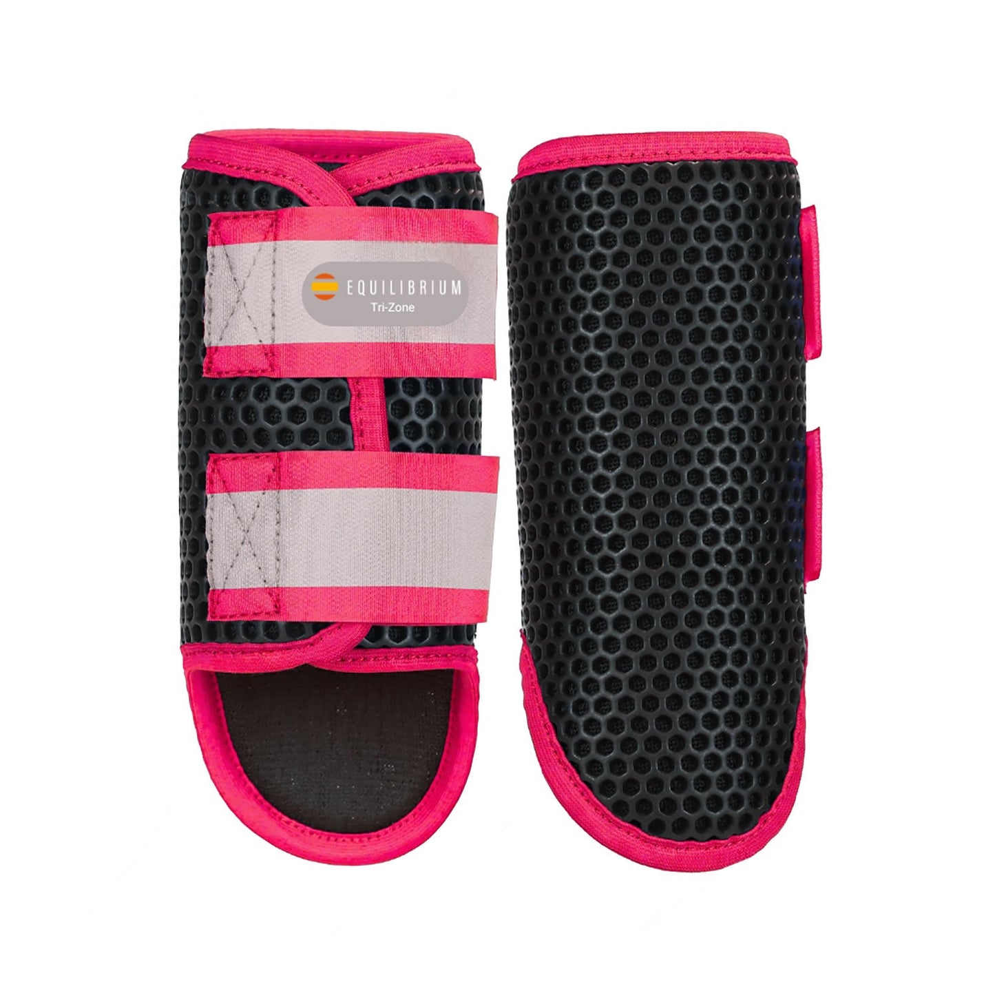 EQUILIBRIUM TRI-ZONE BRUSHING BOOTS BLACK/FLUORESCENT PINK