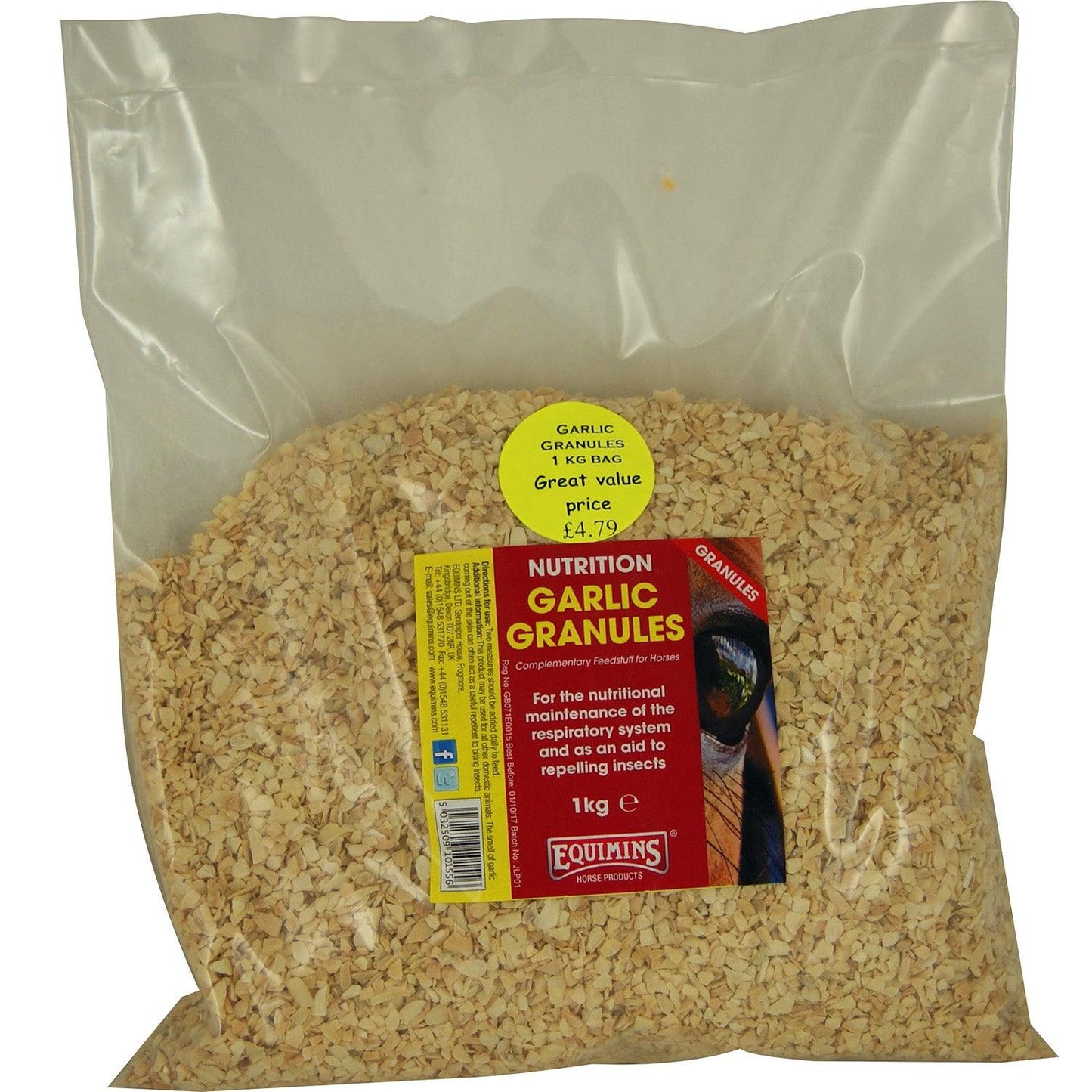 Equimins Garlic Granules 1Kg Refill Bag Refill - Ormskirk Pets