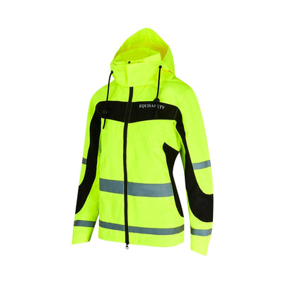 EQUISAFETY HI-VIS LIGHTWEIGHT WATERPROOF JACKET YELLOW - Ormskirk Pets