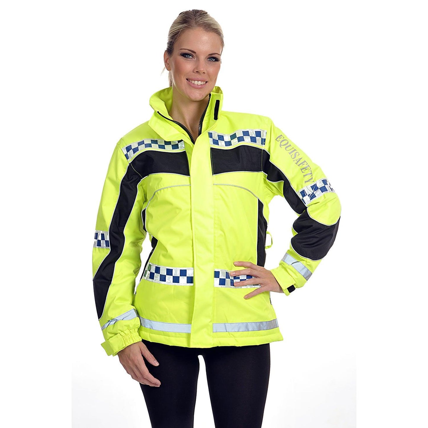 EQUISAFETY POLITE HI-VIS LIGHTWEIGHT WATERPROOF JACKET - Ormskirk Pets