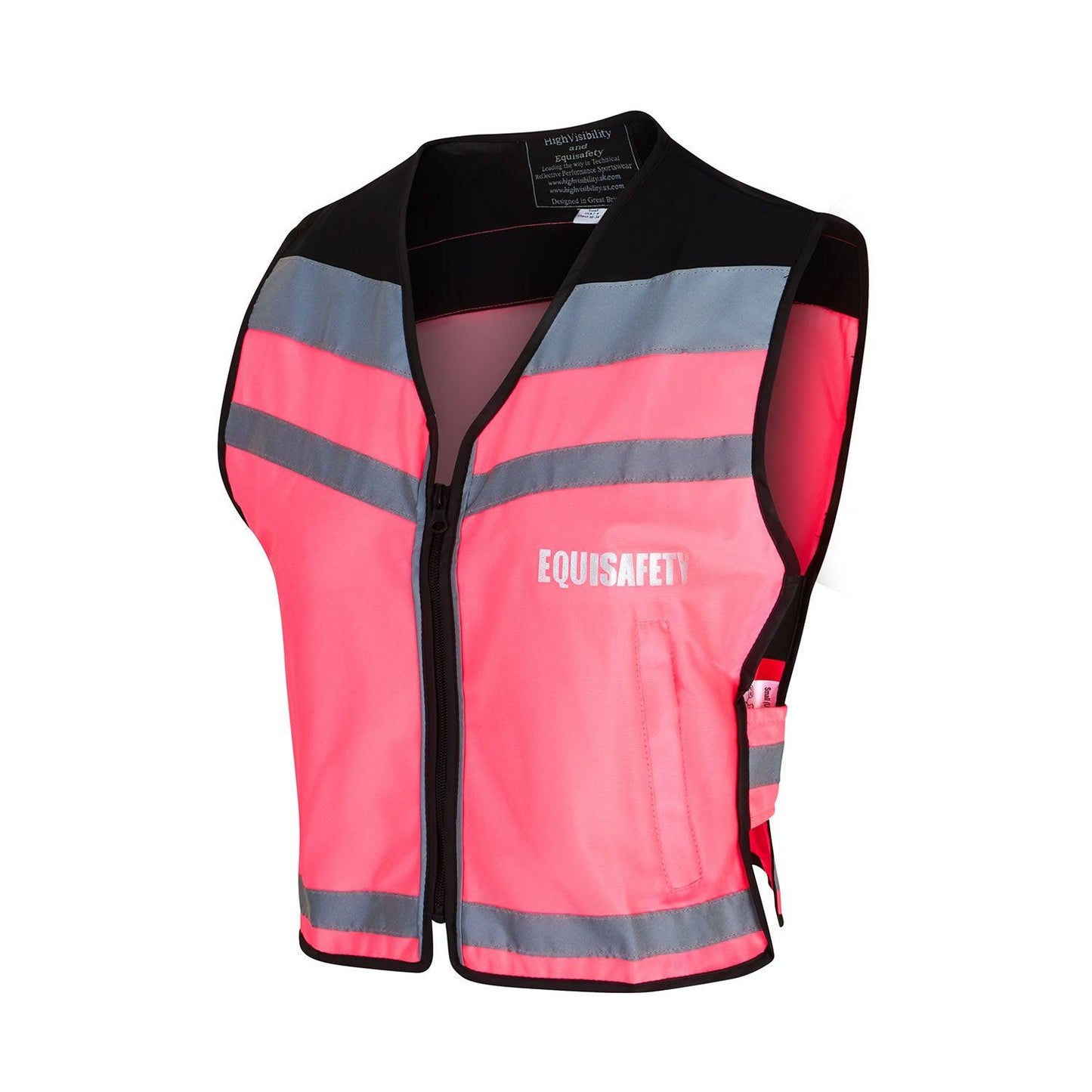 EQUISAFETY AIR WAISTCOAT PLEASE PASS WIDE & SLOWLY PINK - Ormskirk Pets