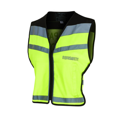 EQUISAFETY AIR WAISTCOAT PLEASE PASS WIDE & SLOWLY YELLOW - Ormskirk Pets