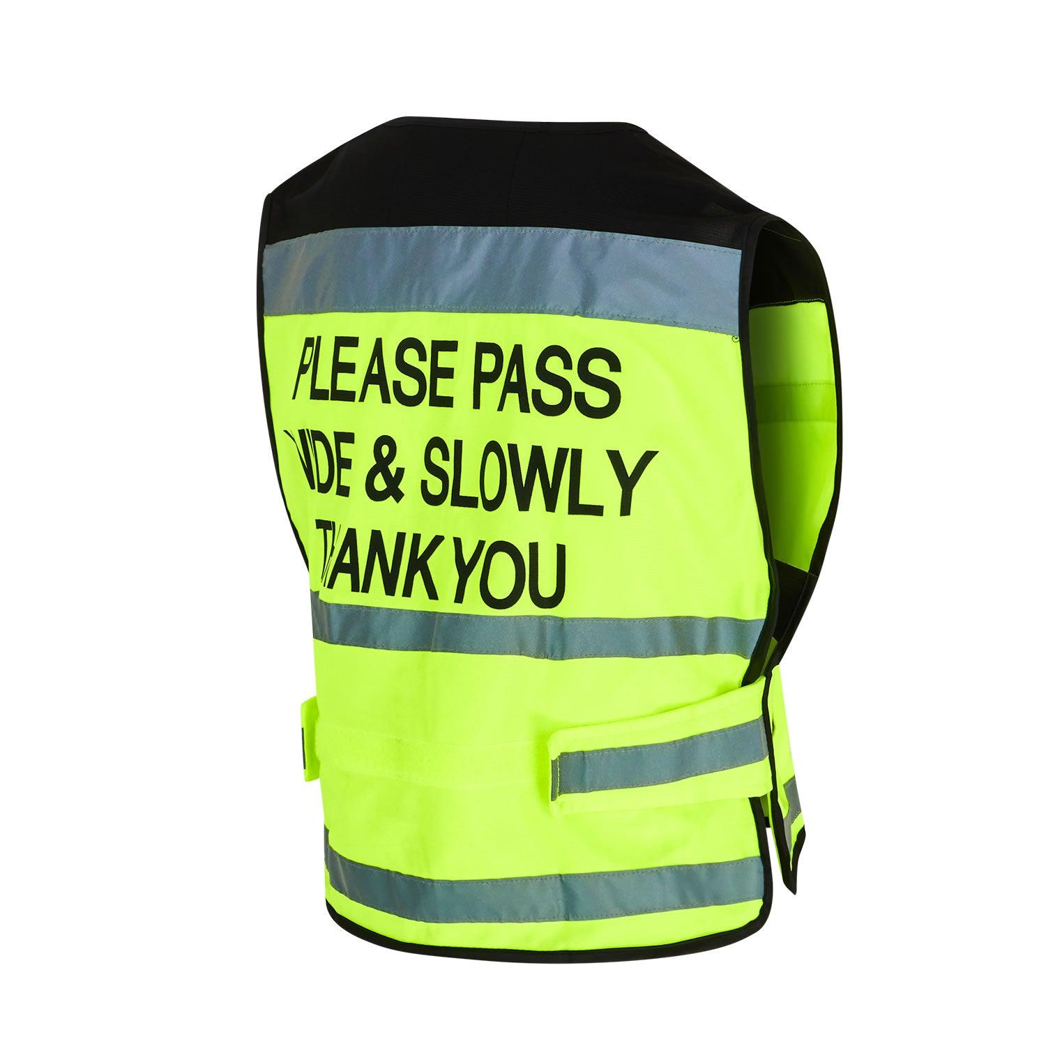 EQUISAFETY AIR WAISTCOAT PLEASE PASS WIDE & SLOWLY YELLOW - Ormskirk Pets