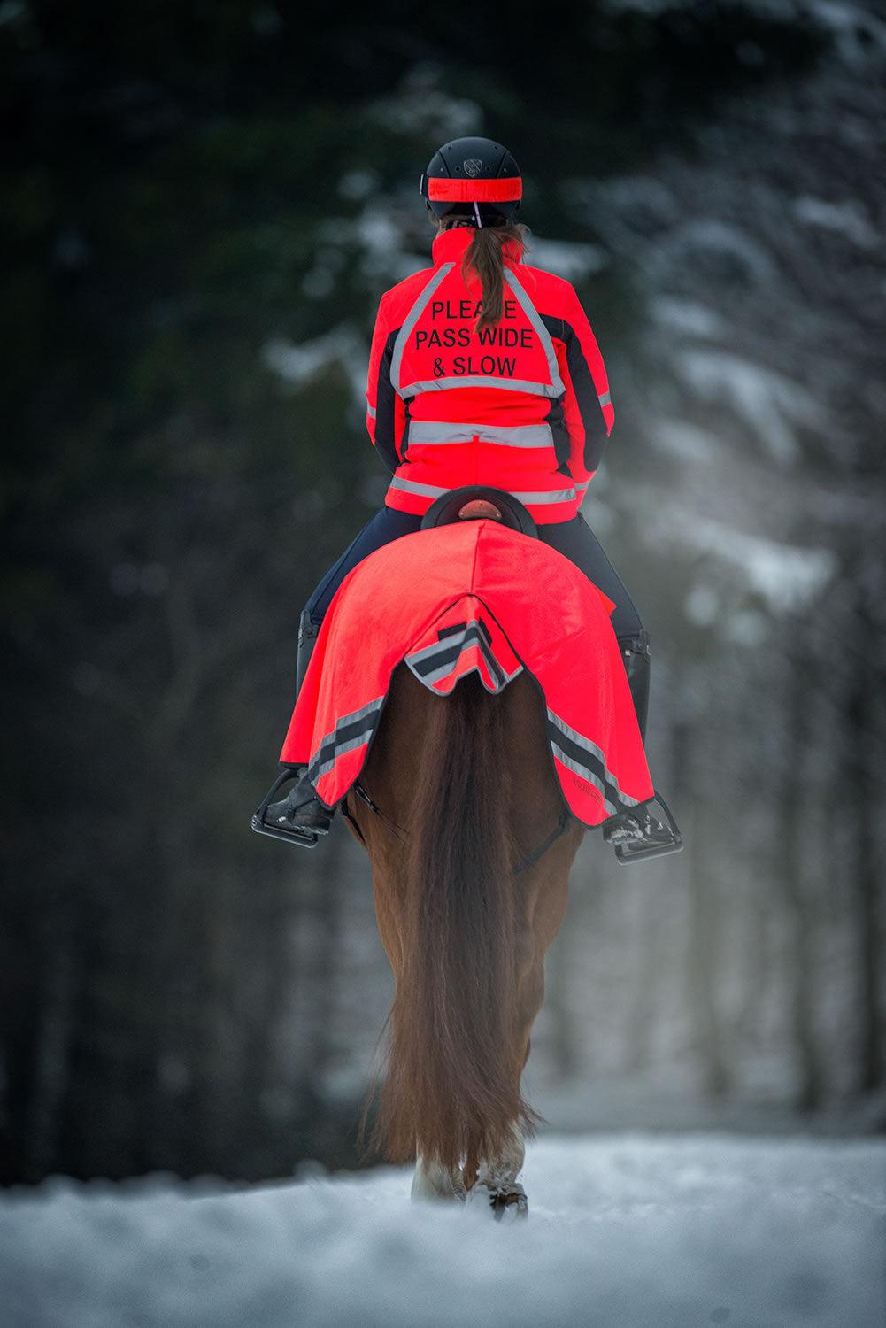 EQUISAFETY HI-VIS WATERPROOF WRAP AROUND RUG RED - Ormskirk Pets