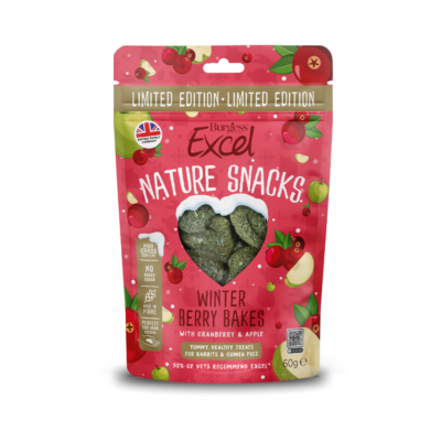 Burgess Excel Nature Snacks Winter Berry Bakes Cranberry & Apple, 60g Single Bag