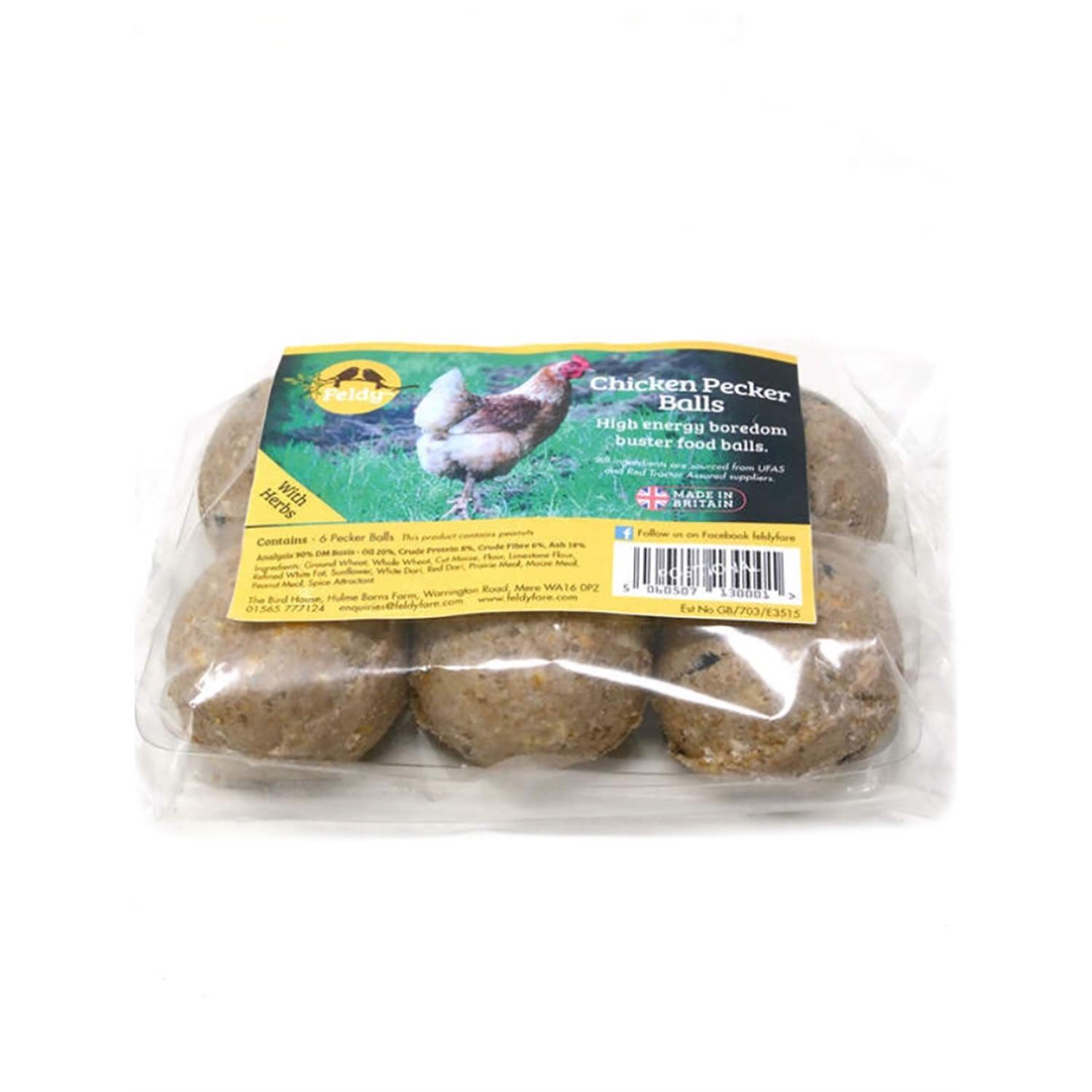 Feldy Chicken Pecker Balls Original 6 Pack - Ormskirk Pets