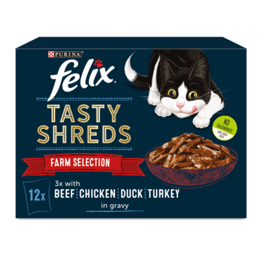 Felix Tasty Shreds Farm Selection 12X80G