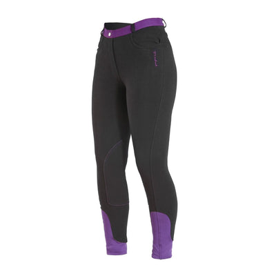 Firefoot Farsley Breeches Ladies Black/Plum 24" - Ormskirk Pets