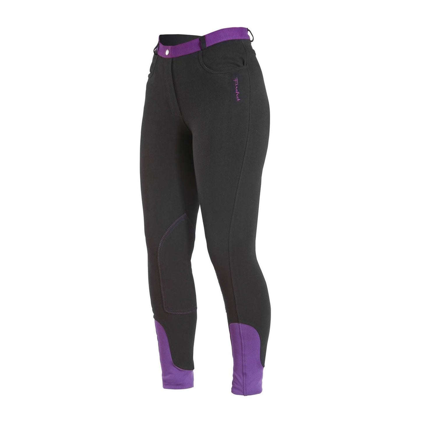 Firefoot Farsley Breeches Ladies Black/Plum 32"