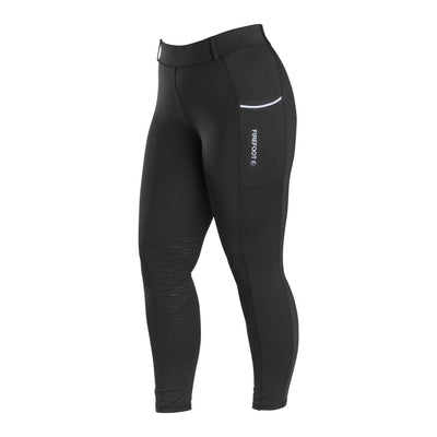 FIREFOOT HOWDEN RIDING TIGHTS LADIES BLACK/BABY BLUE - Ormskirk Pets