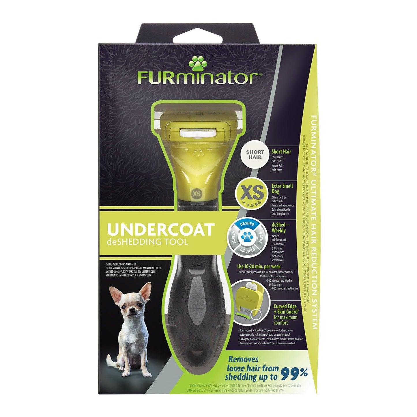 Furminator Undercoat Deshedding Tool For Short Hair Dog X-Small - Ormskirk Pets