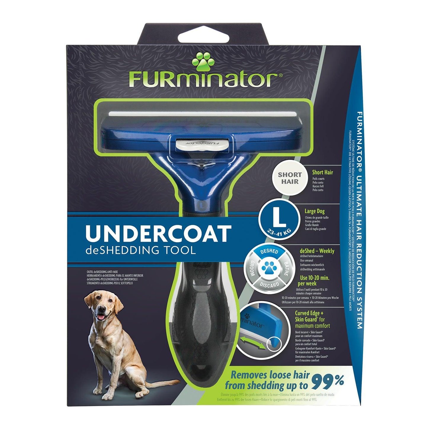 Furminator Undercoat Deshedding Tool For Short Hair Dog Large - Ormskirk Pets