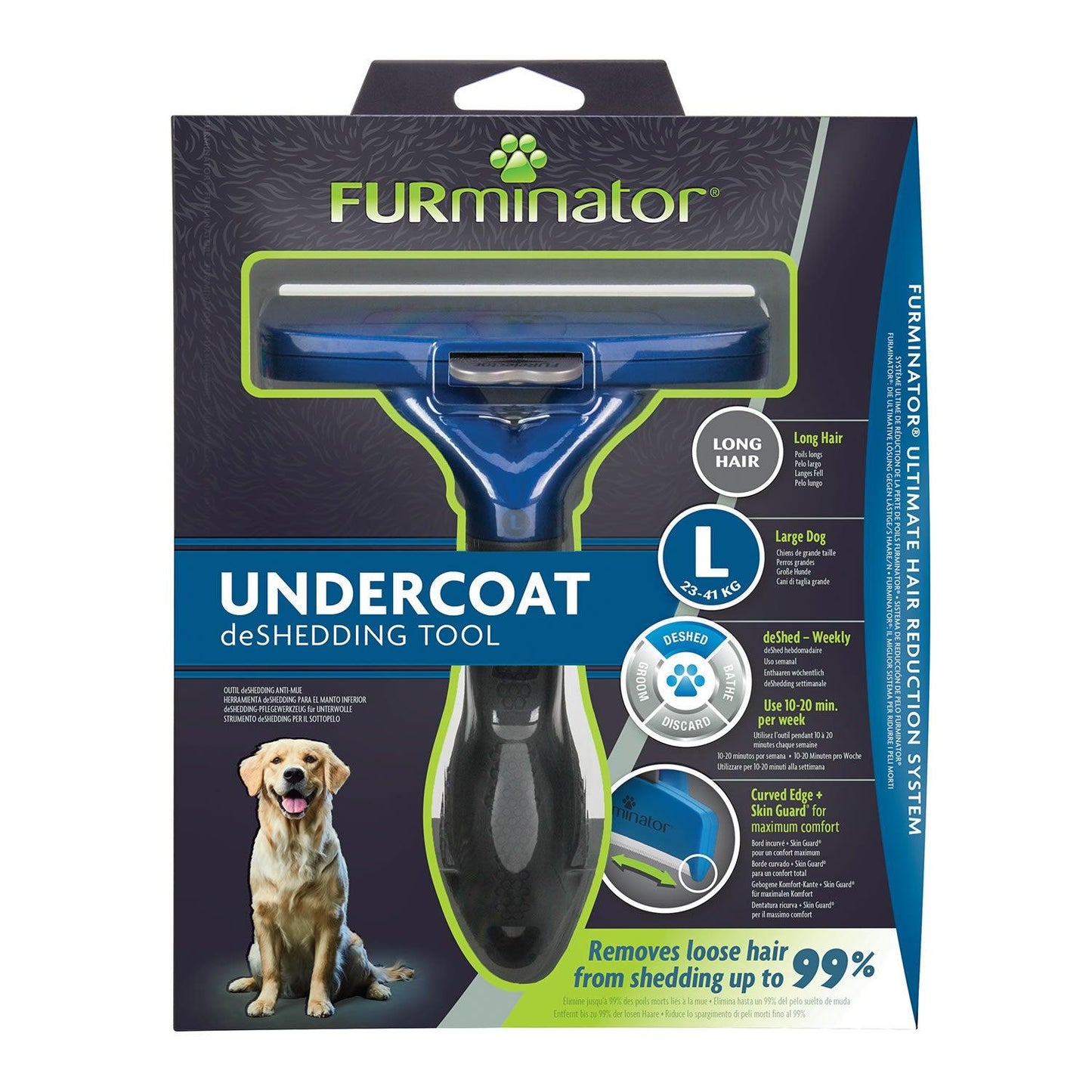 Furminator Undercoat Deshedding Tool For Long Hair Dog Large - Ormskirk Pets