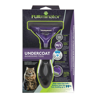 Furminator Undercoat Deshedding Tool For Long Hair Cat Medium/Large - Ormskirk Pets