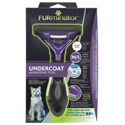 Furminator Undercoat Deshedding Tool For Short Hair Cat Medium/Large - Ormskirk Pets