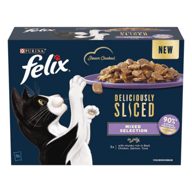 Felix Deliciously Sliced Adult Wet Cat Food Mixed Selection 12x80g - Ormskirk Pets