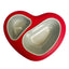 Heart Pet Bowl Double 32x25.5x7cm 0.75l+0.4l