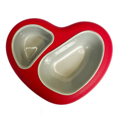 Heart Pet Bowl Double 32x25.5x7cm 0.75l+0.4l