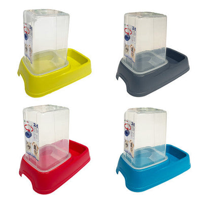 Mini Gravity Fed Food And Water Feeder - Large 33.5x20x27.5cm 3.7l