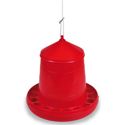 Gaun Poultry Feeder Plastic Red 8kg - Ormskirk Pets