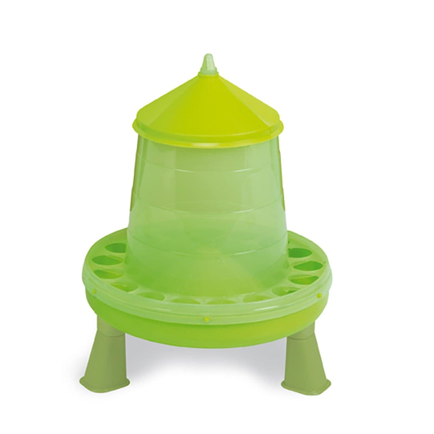 Gaun Poultry Feeder Plastic C/W Legs Green 4kg - Ormskirk Pets