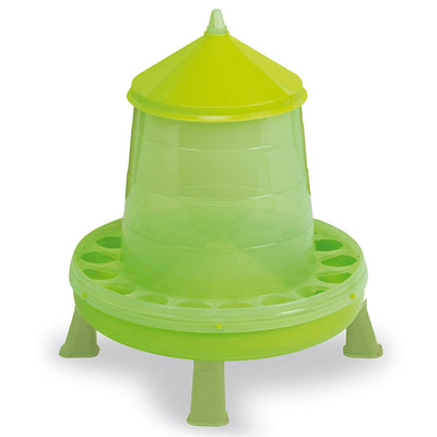 Gaun Poultry Feeder Plastic C/W Legs Green 8kg - Ormskirk Pets