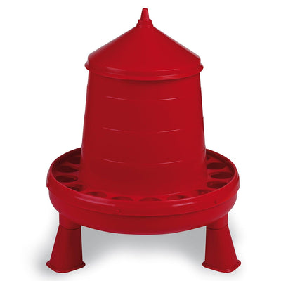 Gaun Poultry Feeder Plastic C/W Legs Red 4kg - Ormskirk Pets