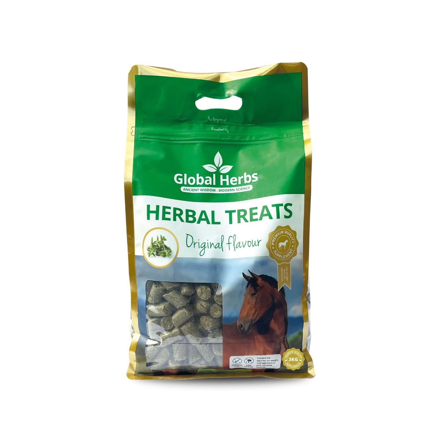 GLOBAL HERBS HERBAL TREATS   3 KG  ORIGINAL