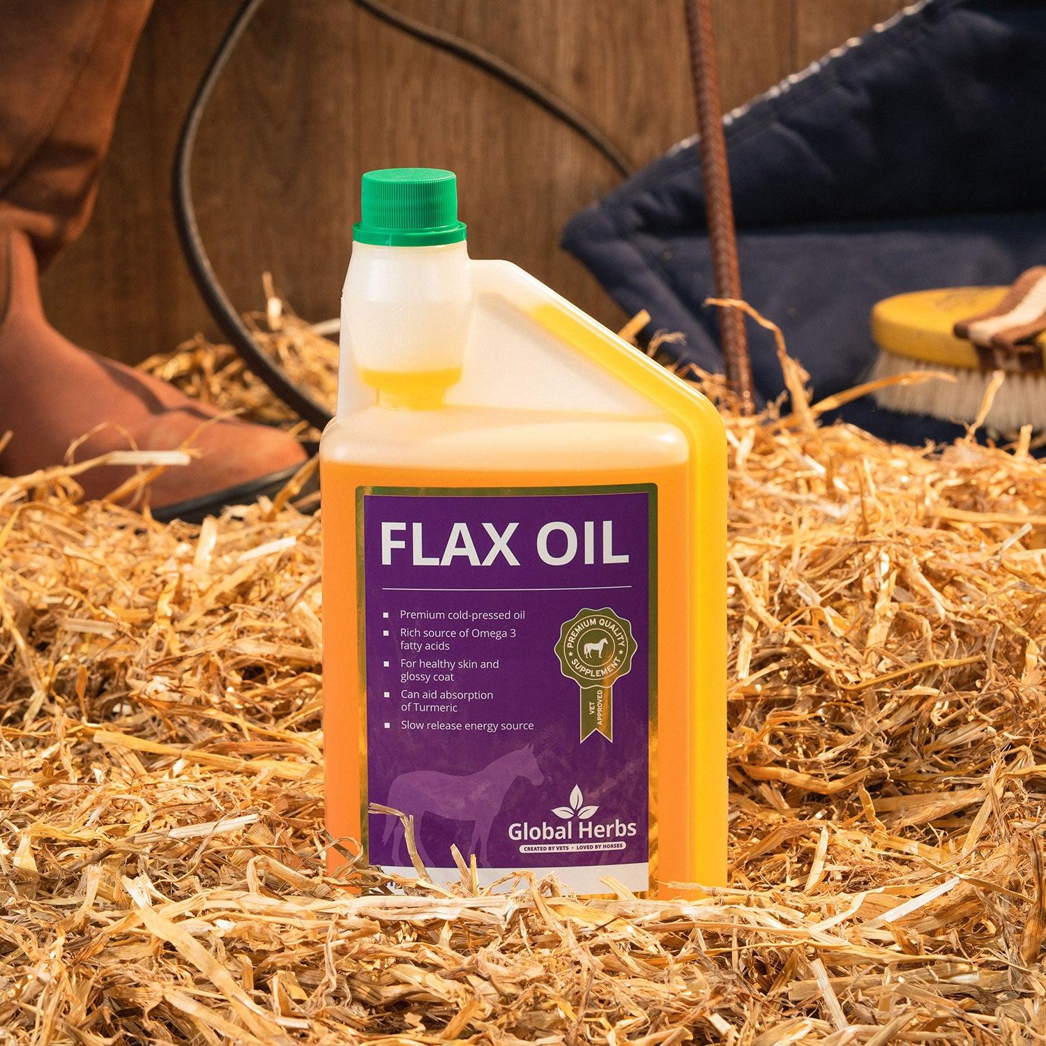 Global Herbs Flax Oil 1Ltr - Ormskirk Pets