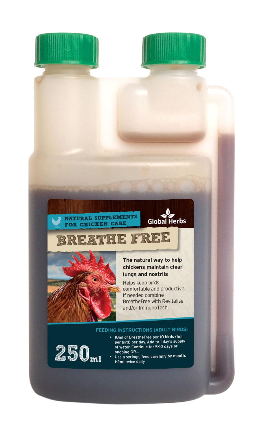 Global Herbs Poultry Breathe Free 250ml - Ormskirk Pets