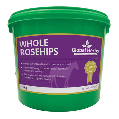 GL0BAL HERBS WHOLE ROSEHIPS 1 KG - Ormskirk Pets