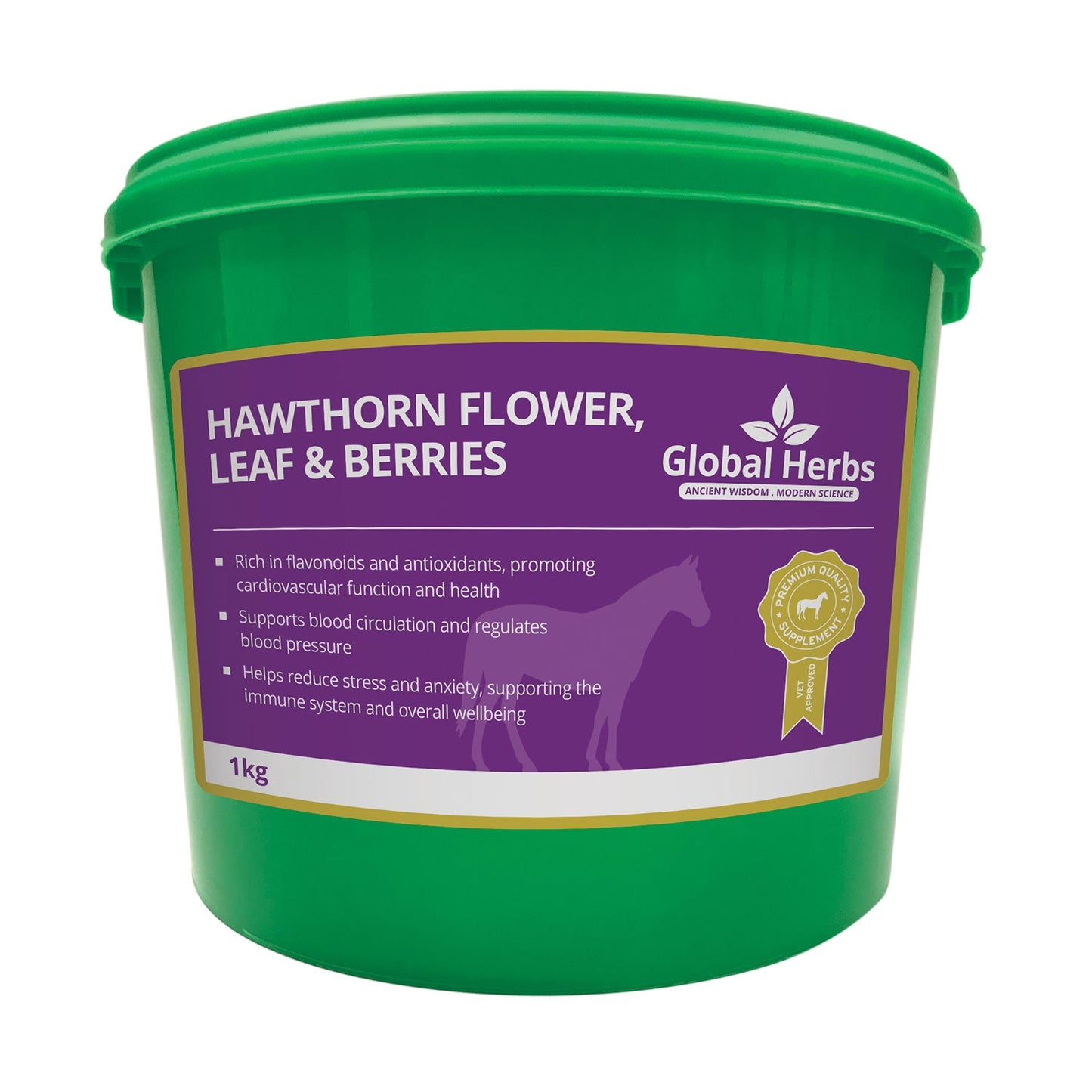 GLOBAL HERBS HAWTHORN FLOWER, LEAF & BERRIES  1 KG