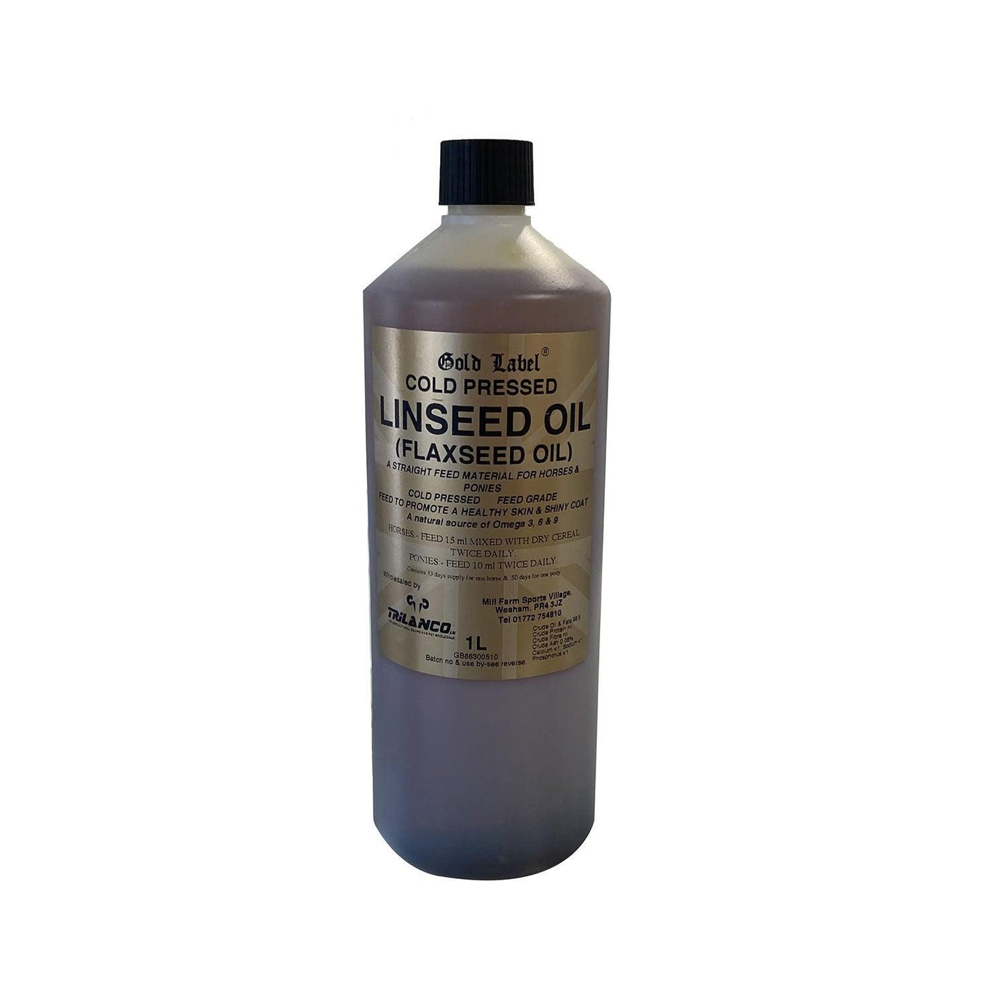 Gold Label Linseed Oil 1Ltr - Ormskirk Pets